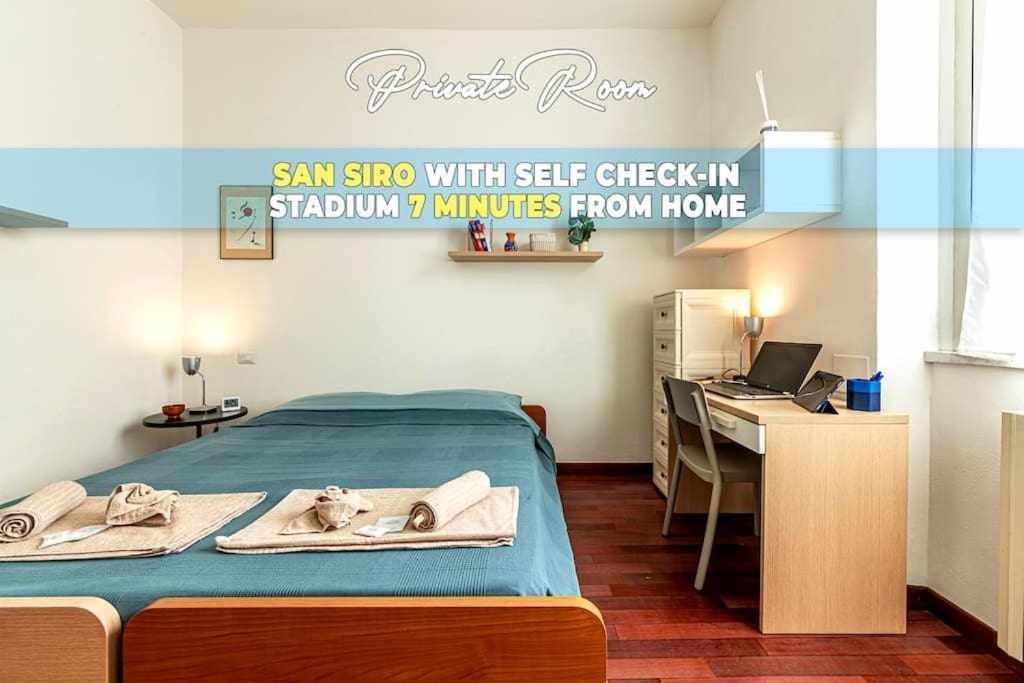 San Siro A 7 Minuti Stanza Top Con Zone Comuni Milán Exteriér fotografie